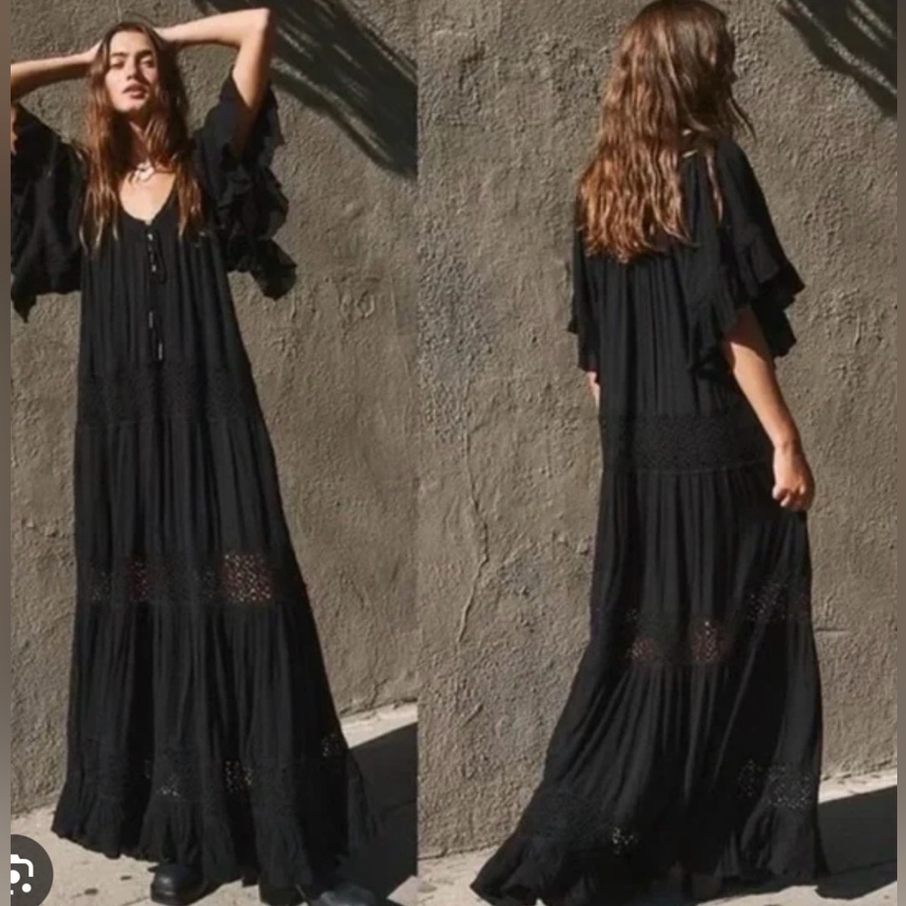 Free People Black Maxi Dress
